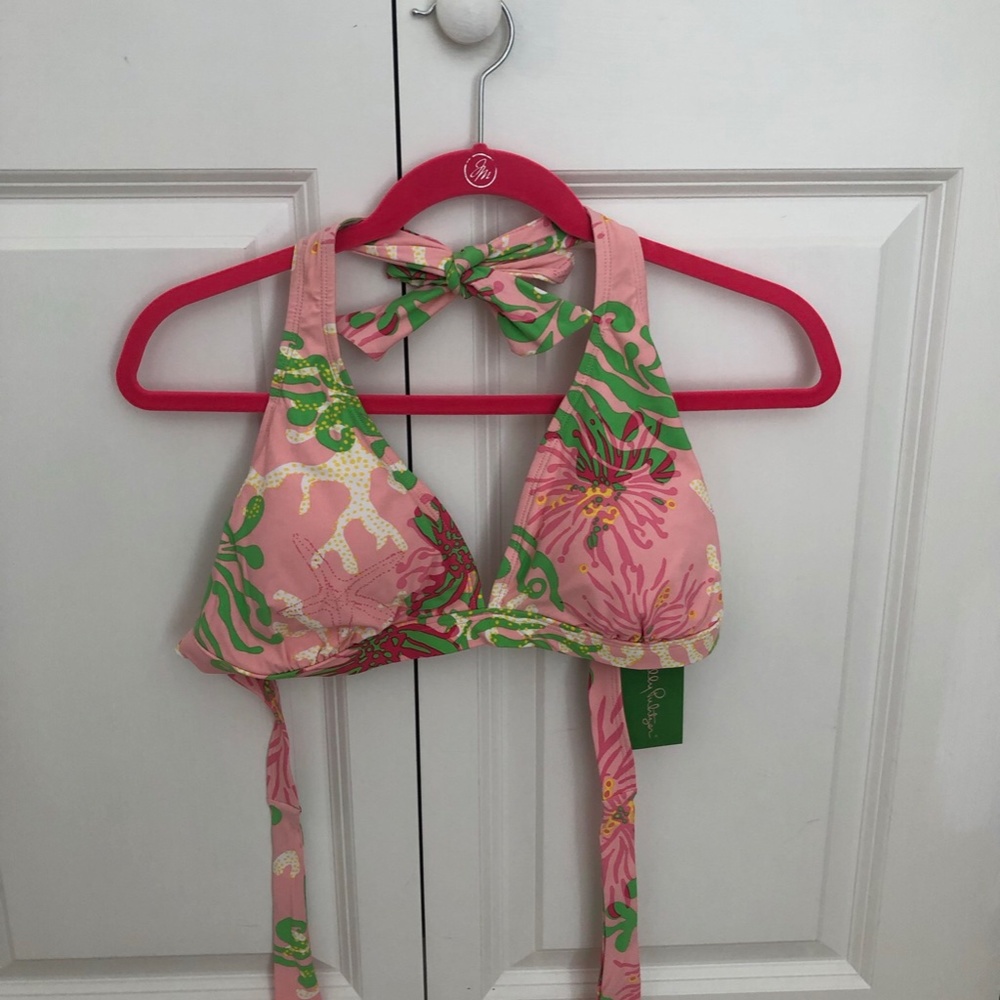 NWT LILLY PULITZER SEASPRAY BIKINI TOP XL